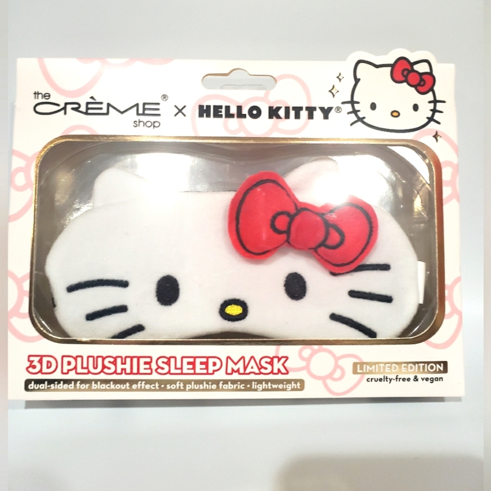 3/$15 The Creme Shop Hello Kitty 3D Plushie Sleep Mask New